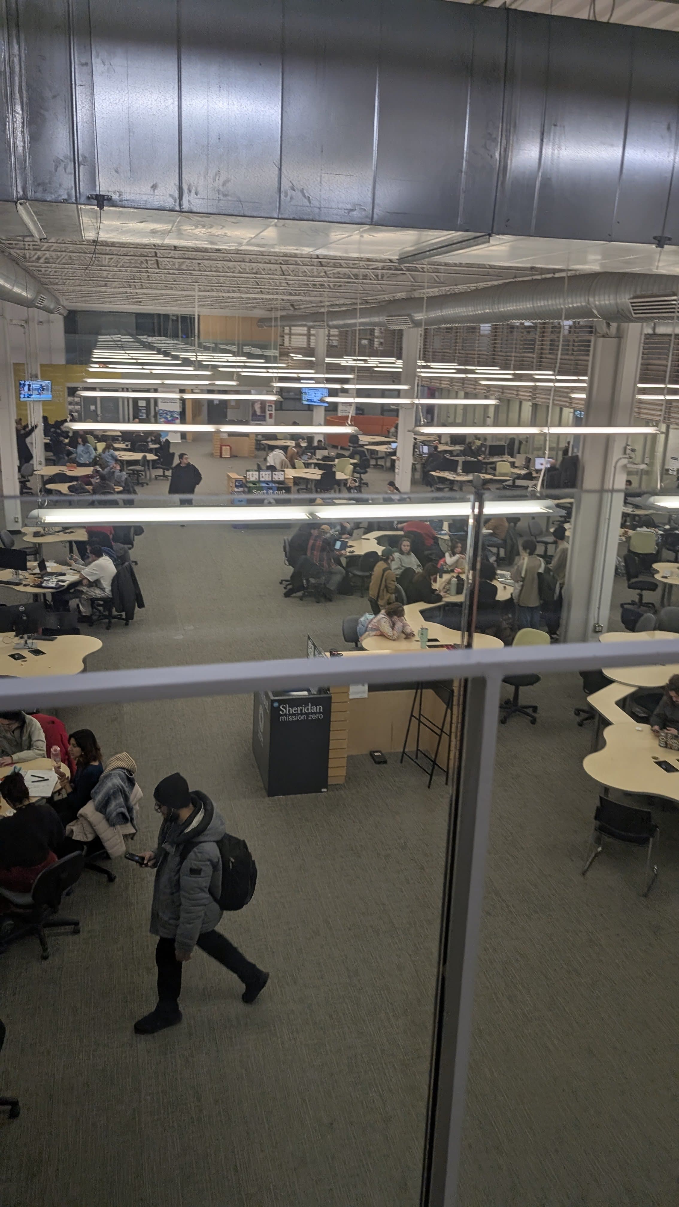 The background chatter of the learning commons.