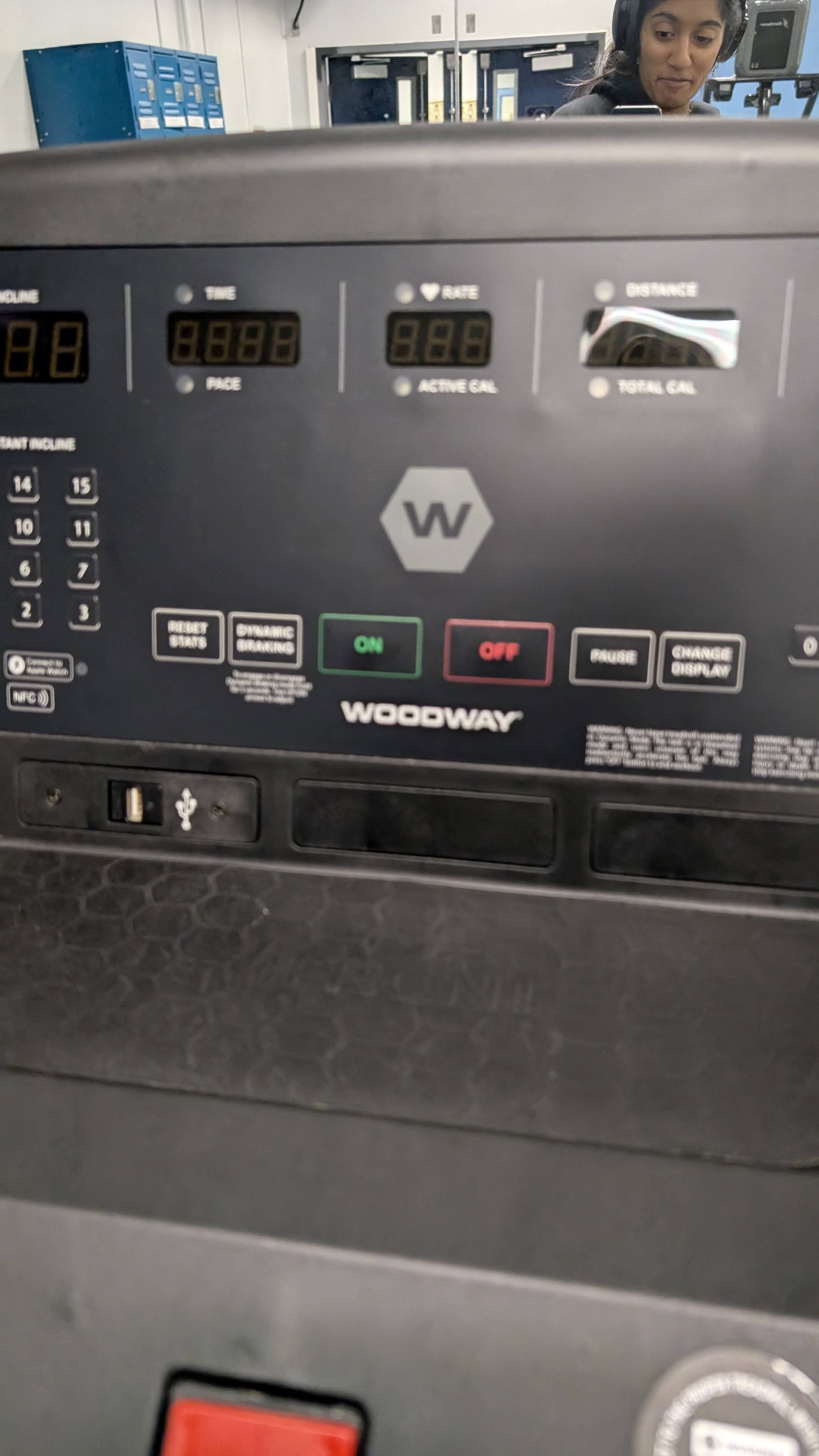 Recorded the treadmill beeps at the gym.