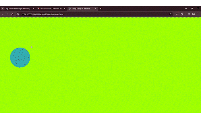Module 3 tutorial 1 exploration and experimentation with p5.js sketch1.js code.
