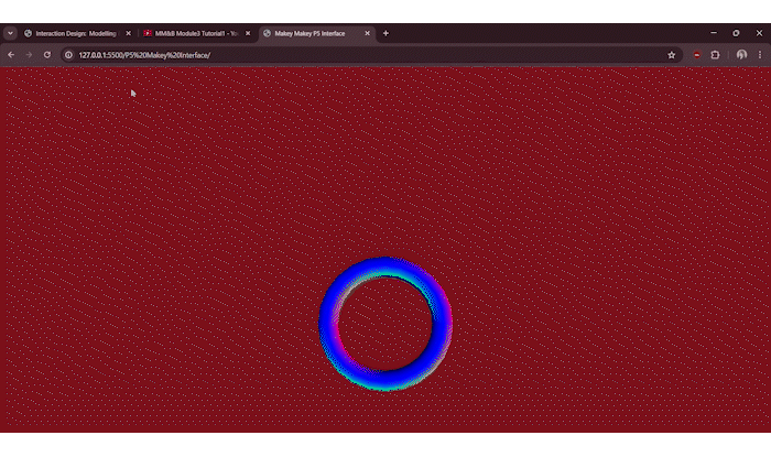 Module 3 tutorial 1 exploration and experimentation with p5.js sketch2.js code.