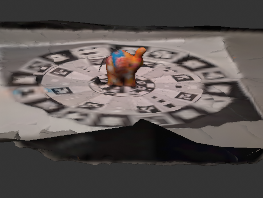 My elephant object imported into C4D. I needed to crop and edit it as the scanning paper was still included.