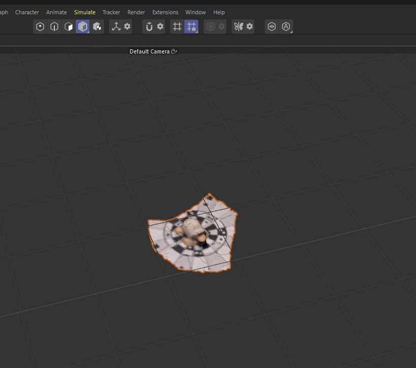 My turtle object was one of my best scanned objects. It was well rendered in scaniverse but it looks a bit blurry in C4D even with the render viewport. Also had to be cropped.
